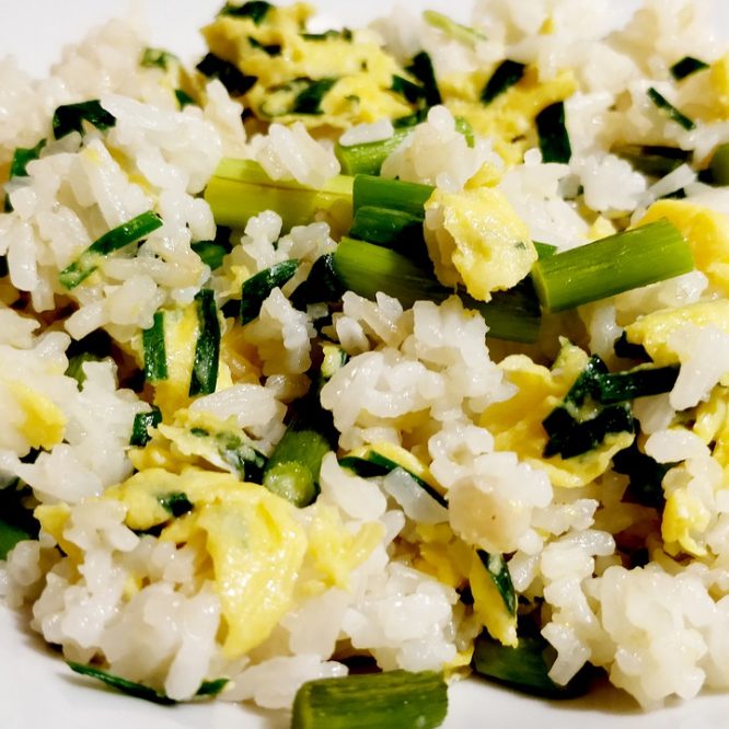 Rice and egg in Chinese
