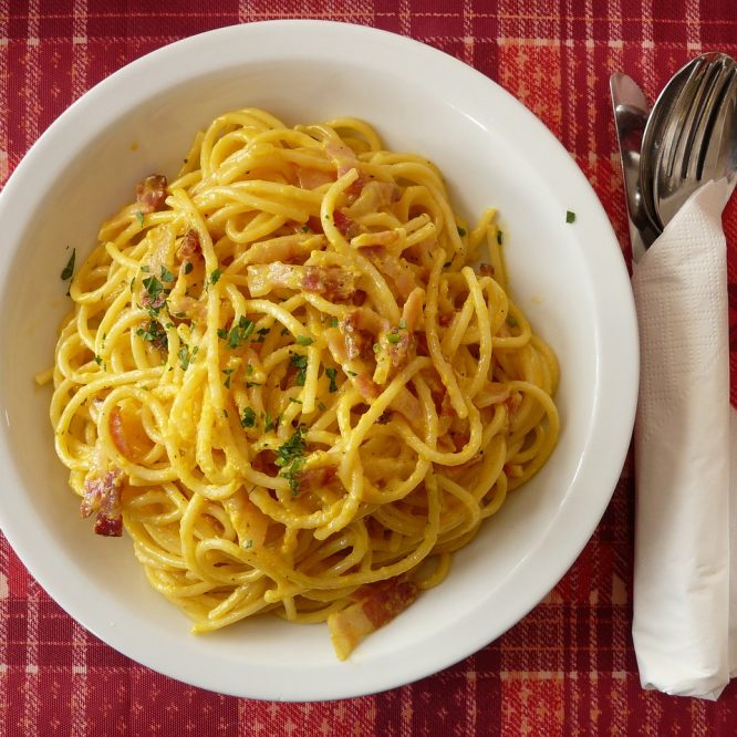 Spaghetti Carbonara With Cream