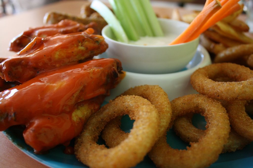 Onion rings in batter