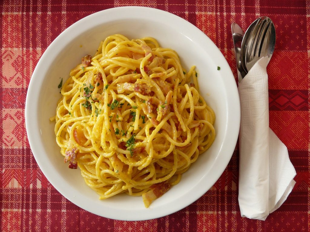 Spaghetti Carbonara With Cream